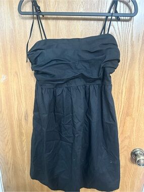 Express Black Strapless Sundress with Spaghetti Straps